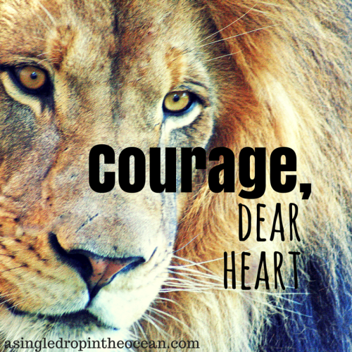 Courage Dear Heart by Laura at A Drop in the Ocean